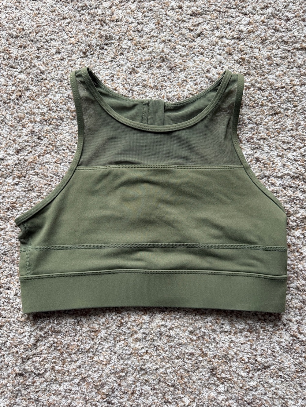 High-Neck Olive Sports Bralette